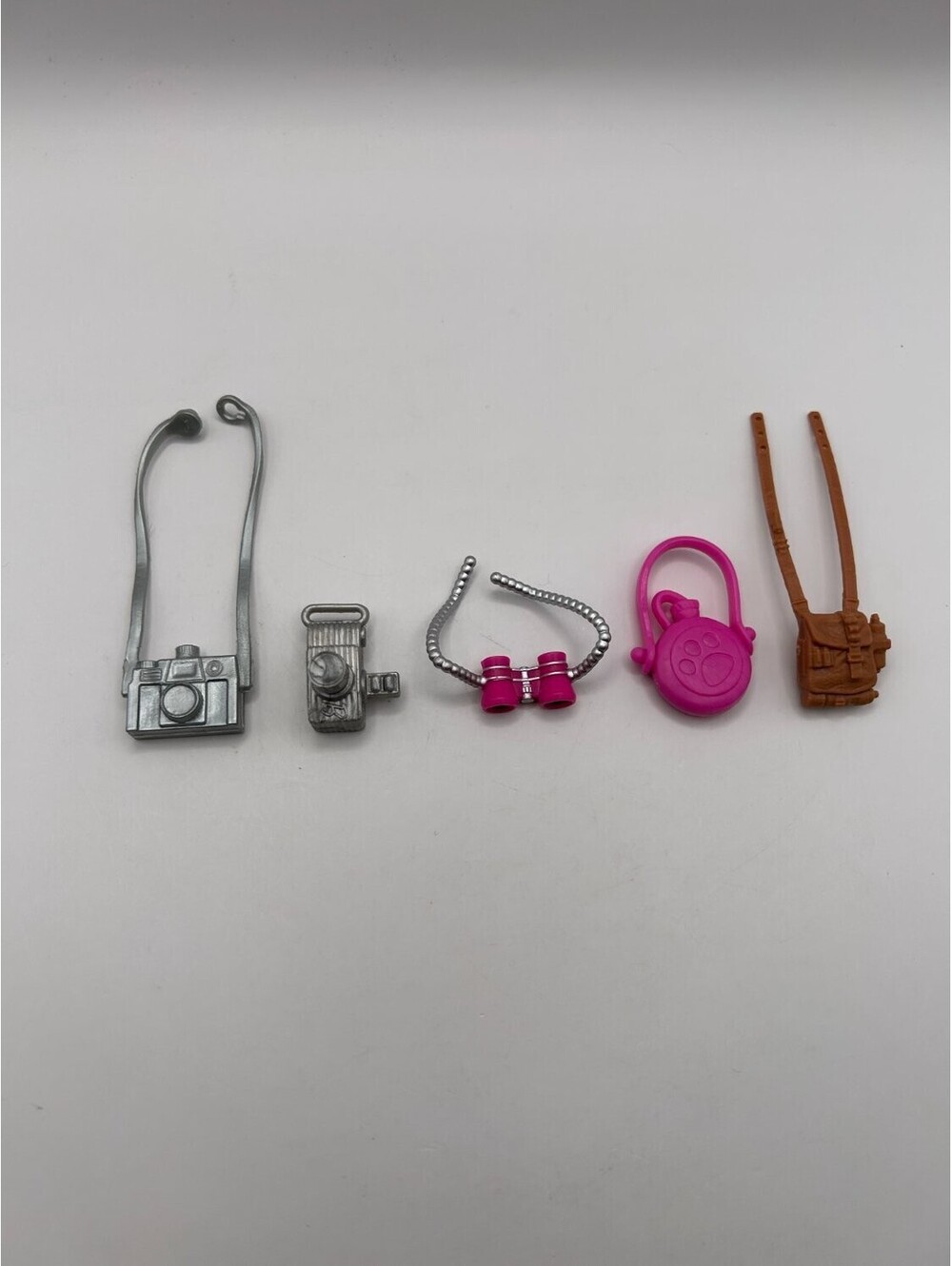 Mattel Barbie Doll Accessories Lot Camera Camcorder Binoculars Canteen Backpack